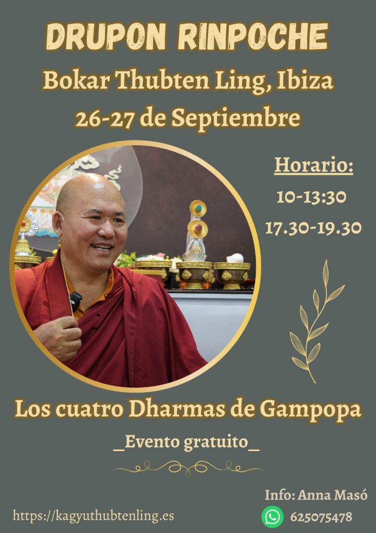 Drupon Rinpoche. 26 y 27 de septiembre